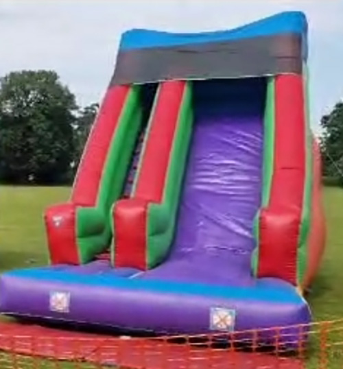 Large Multi Colour slide Green Red Purple